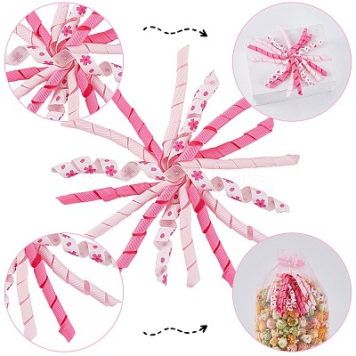 8Pcs Cloth Curly Ribbon Bows AJEW-SP0001-48E-1