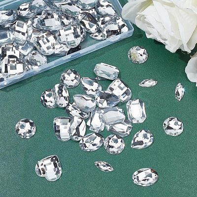 96Pcs 6 Style Sew on Rhinestone OACR-FG0001-20-1
