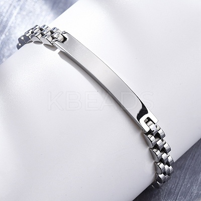 304 Stainless Steel Link Chain Bracelets BJEW-R018-21P-1