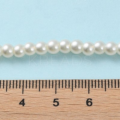 Baking Paint Pearlized Glass Pearl Round Bead Strands HY-Q003-4mm-02-1