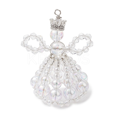 Transparent Acrylic Big Pendants PALLOY-MZ01193-01-1