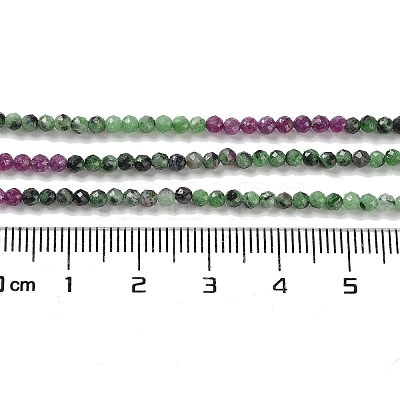 Gradient Color Natural Ruby in Zoisite Beads Strands G-D080-A03-1