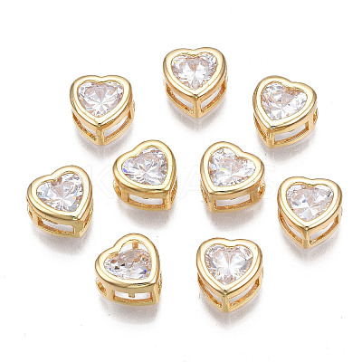 Brass Clear Cubic Zirconia Multi-Strand Links X-KK-N233-150-1