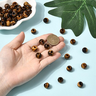 Natural Tiger Eye Beads G-T092-12mm-01-1