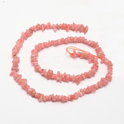 Chips Natural Rhodochrosite Beads Strands G-N0164-22-1