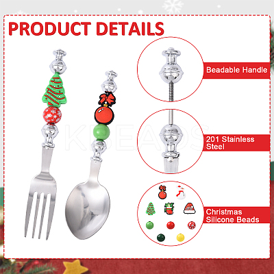 5Pcs 5 Styles 201 Stainless Steel Tableware FIND-YW0009-61-1