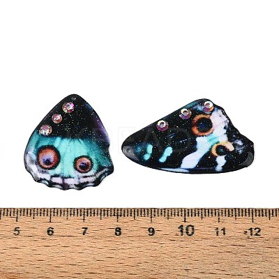 Epoxy Resin Butterfly Wing Pendants RESI-T057-86A-1