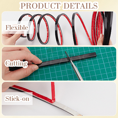 PVC Self-Adhesive Flexible Molding Trim DIY-WH20007-40A-06-1