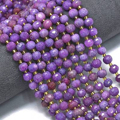 Dyed Natural White Jade Beads Strands G-K389-E56-01-1