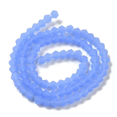 Imitation Jade Frosted Glass Bead Strands EGLA-A039-J4mm-MD04-1
