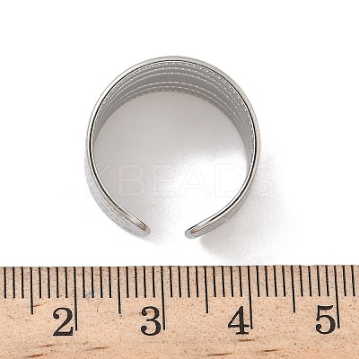 304 Stainless Steel Open Cuff Rings RJEW-A079-01F-P-1