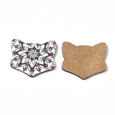 Printed Basswood Cabochons X-WOOD-S045-083-1