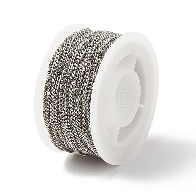 Tarnish Resistant 304 Stainless Steel Curb Chains CHS-E005-02P-1