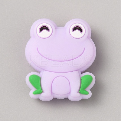 Frog Food Grade Eco-Friendly Silicone Focal Beads LS-SIL-WH0006-29J-1