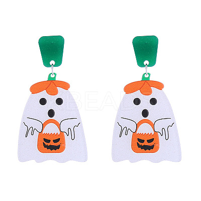 Halloween Acrylic Dangle Stud Earrings FS-WGAFD0C-06-1