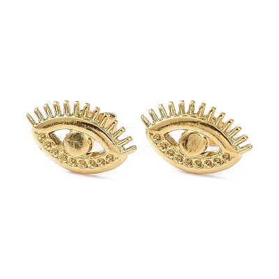 Ion Plating(IP) 304 Stainless Steel Eye Stud Earring Findings EJEW-I285-07G-1