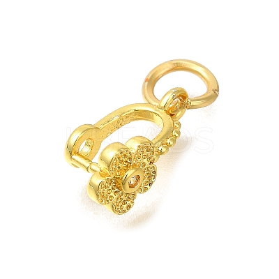 Rack Plating Brass Micro Pave Cubic Zirconia Ice Pick Pinch Bails KK-F883-16G-02-1