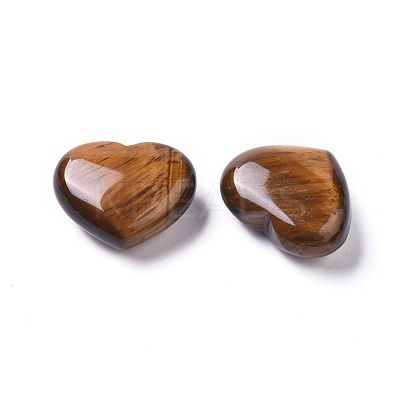 Natural Tiger Eye Heart Love Stone G-G798-13-1