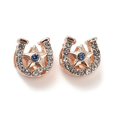 Alloy Rhinestone European Beads FIND-Q115-06RG-1