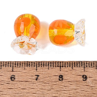 Inner Flower Handmade Lampwork Beads LAMP-Q039-13B-1