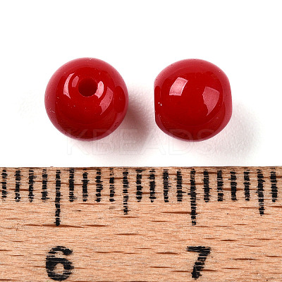 Opaque Solid Color Glass Beads GLAA-N007-6mm-A05-1