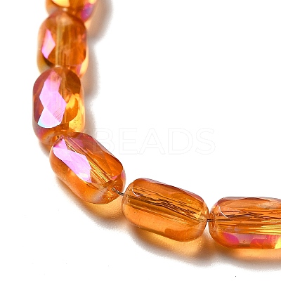 Transparent Electroplate Glass Beads Strands EGLA-F150-FR02-1