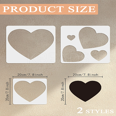 2Pcs Plastic Drawing Painting Stencils Templates DIY-WH0732-052-1