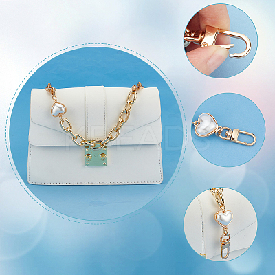 Love Heart Imitation Pearl Phone Case Chain FIND-WR0007-28-1