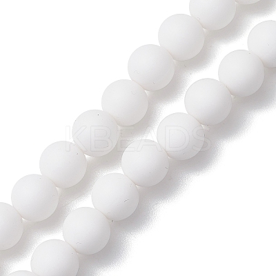 Round Silicone & Resin Evil Eye Beads Name Card Necklace Lanyard NJEW-JN05095-02-1