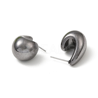 Teardrop Acrylic Stud Earrings EJEW-P251-02-1