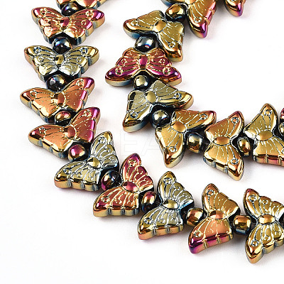 Electroplate Glass Beads Strands EGLA-N012-04K-1