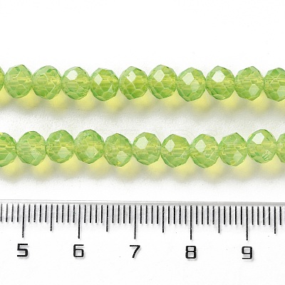Baking Paint Transparent Glass Beads Strands DGLA-A034-J6MM-D07-1