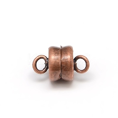 Column Brass Magnetic Clasps with Loops KK-M064-R-NR-1