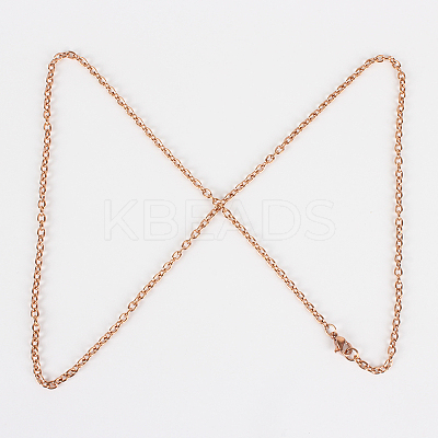 304 Stainless Steel Cable Chain for Necklace Making LS-STAS-P045-06RG-1