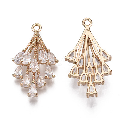 Brass Micro Pave Cubic Zirconia Pendants KK-R111-006-B01-1