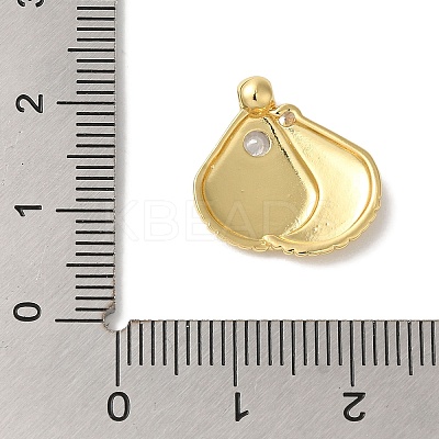 Brass Micro Pave Cubic Zirconia Pendants KK-S391-12G-1