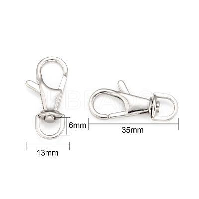 Tarnish Resistant Polished 316 Surgical Stainless Steel Large Lobster Claw Swivel Clasps STAS-R072-27-1
