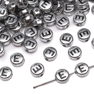 50Pcs Silver Plating Acrylic Beads PW-WG2E8AD-22-1