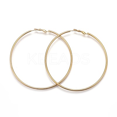 201 Stainless Steel Hoop Earrings EJEW-F188-24G-E-1