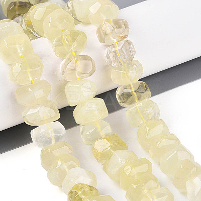 Natural Lemon Quartz(Heated) Beads Strands G-N347-17A-06-1