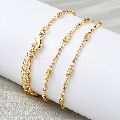 2MM Brass Column Satellite Chain Necklaces for Women NJEW-B148-03G-1