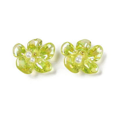 AB Color Transparent Epoxy Resin & ABS Pearl Decoden Cabochons LS-CRES-S367-18A-1