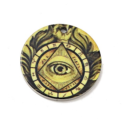 Non-Tarnish 201 Stainless Steel Pendants STAS-J041-04D-1