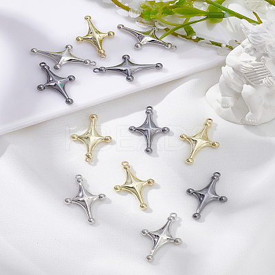 12Pcs 3 Colors Rack Plating Alloy Pendants FIND-LP0005-94-1