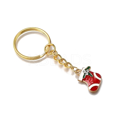 7Pcs Alloy Enamel Keychains KEYC-JKC01384-1