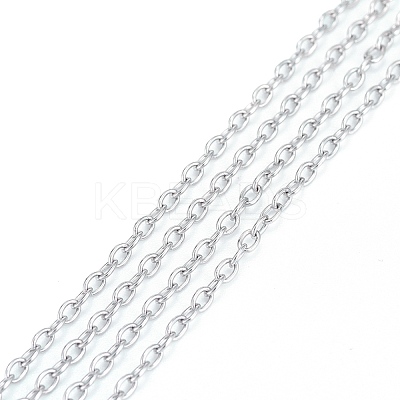 Tarnish Resistant 201 Stainless Steel Cable Chains CHS-R008-11-1