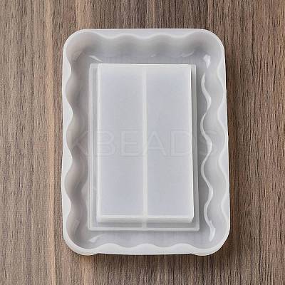 Rectangle DIY Quicksand Serving Tray Silicone Molds DIY-G109-05C-1