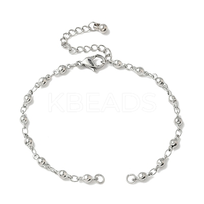 304 Stainless Steel Bar Link Chains Bracelet Making AJEW-JB01350-02-1