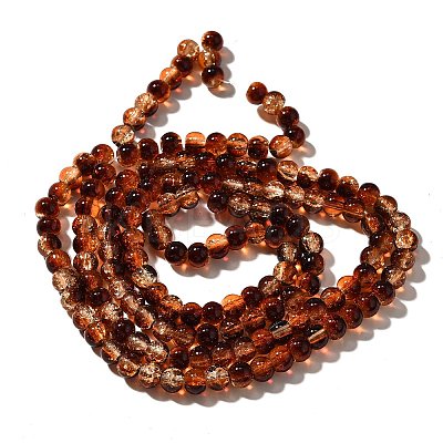 Crackle Glass Beads Strands CCG-C002-6mm-01-1