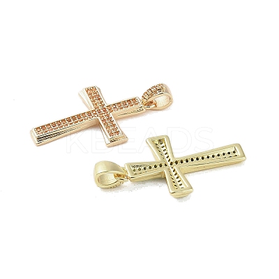 Real 18K Gold Plated Brass Micro Pave Cubic Zirconia Pendants KK-A209-20G-1